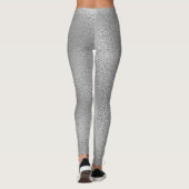 Glinsterende Grijs Glas Ontwerp Leggings (Achterkant)