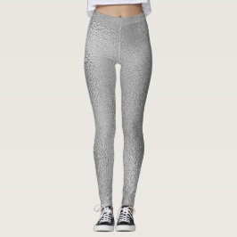 Glinsterende Grijs Glas Ontwerp Leggings