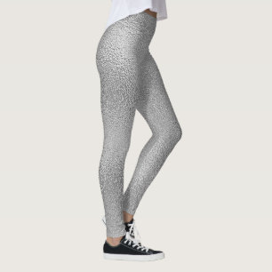 Glinsterende Grijs Glas Ontwerp Leggings