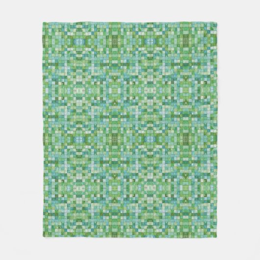 Glinsterende groene geruite fleece deken (Voorkant)