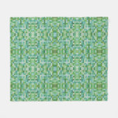 Glinsterende groene geruite fleece deken (Voorkant (Horizontaal))