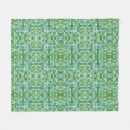 Glinsterende groene geruite fleece deken
