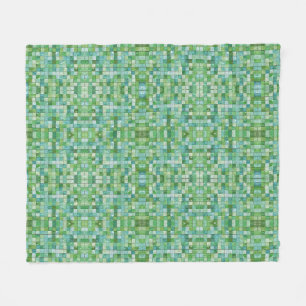 Glinsterende groene geruite fleece deken