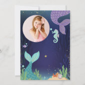 Glinsterende Grot Onder de Zee Zeemeerminnen Verja Kaart (Achterkant)