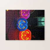 Glinsterende Halloween pompoenen! Legpuzzel (Horizontaal)