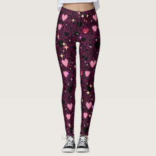 Glinsterende harten patroon 01 leggings