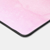 Glinsterende harten rustiek roze bureaumat (Hoek)