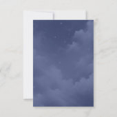 Glinsterende hemelse Stardust Skies bruiloft RSVP Kaartje (Achterkant)