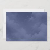Glinsterende hemelse Stardust Skies bruiloft Save The Date (Achterkant)