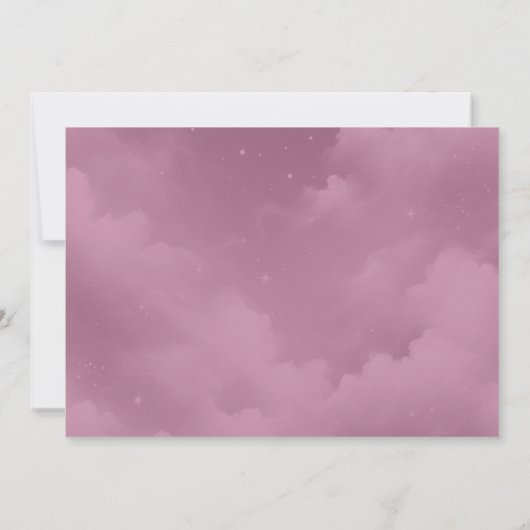 Glinsterende hemelse Stardust Skies bruiloft Save The Date (Achterkant)