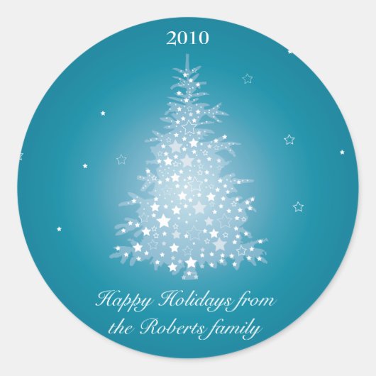 Glinsterende kerstboom Sticker (Voorkant)