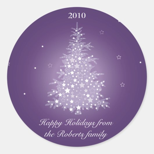 Glinsterende kerstboom sticker (Voorkant)