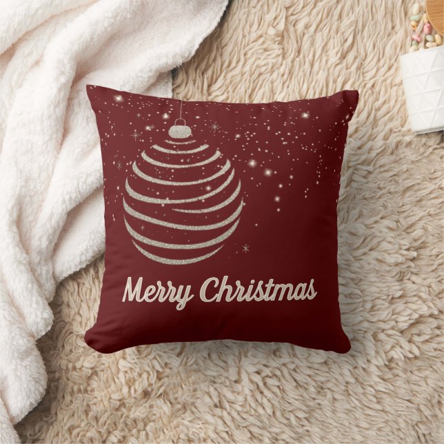 Glinsterende Kerstkrans Versiering Kussen (Deken)