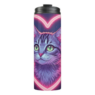 Glinsterende Kitty Liefde Kunst | Romantisch Gesch Thermosbeker