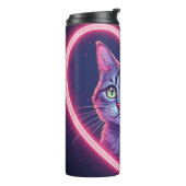 Glinsterende Kitty Liefde Kunst | Romantisch Gesch Thermosbeker (Gedraaid links)