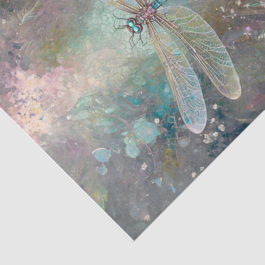 Glinsterende kleur, etherische libel tissuepapier (Detail)