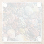 Glinsterende kleur glazen onderzetter (Achterkant)