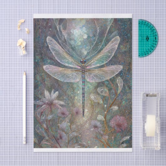 Glinsterende Koningin van de Zomer, Dragonfly Gard Tissuepapier (Craft)