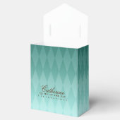 Glinsterende Kroon Luxe Aqua Bedankdoosjes (Geopend)