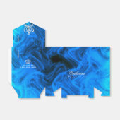 Glinsterende Kroon Luxe Blauw Aqua Bedankdoosjes (Uitgevouwen)