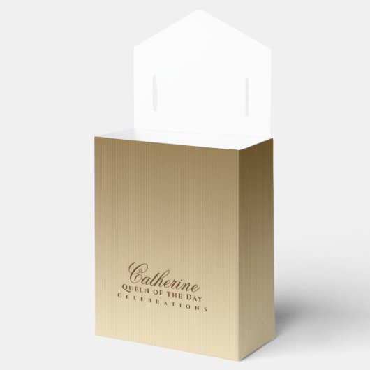 Glinsterende Kroon Luxe Goud Bedankdoosjes (Geopend)