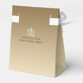 Glinsterende Kroon Luxe Goud Bedankdoosjes (Achterkant)