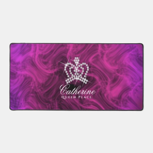 Glinsterende kroon magenta bureaumat (Voorkant)