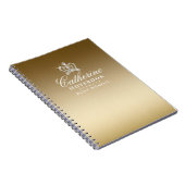 Glinsterende kroon Metallic goud Notitieboek (Rechterzijde)