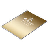 Glinsterende kroon Metallic goud Notitieboek (Linkerzijde)