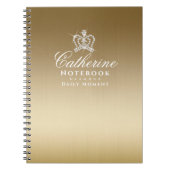 Glinsterende kroon Metallic goud Notitieboek (Voorkant)