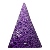 Glinsterende kroon Paarse Lila Feesthoedjes (Rechts)