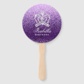 Glinsterende kroon Paarse Lila Handwaaier (Voorkant)