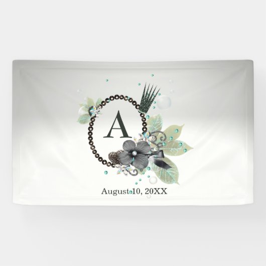 Glinsterende kroon voor baby meisje banner (Horizontaal)