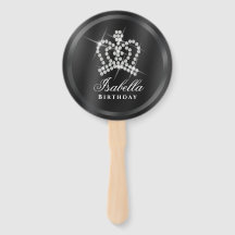 Glinsterende kroon zwart