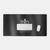 Glinsterende kroon zwart satijn bureaumat (Keyboard & Muis)