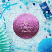 Glinsterende Kroonlavendel Papieren Bordje (Feest)