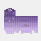 Glinsterende Kroonluxe Paarse Bedankdoosjes (Uitgevouwen)