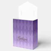 Glinsterende Kroonluxe Paarse Bedankdoosjes (Geopend)