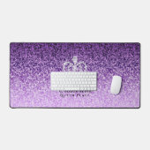 Glinsterende Kroonluxe Paarse Bureaumat (Keyboard & Muis)