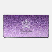 Glinsterende Kroonluxe Paarse Bureaumat (Voorkant)