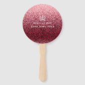 Glinsterende kroonwijn handwaaier (Achterkant)