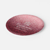 Glinsterende kroonwijn papieren bordje (Gekanteld)