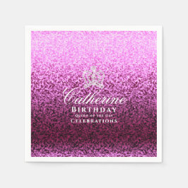 Glinsterende kroonwijn servet