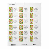 Glinsterende lente bloemen wandtapijt etiket (Full Sheet)