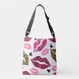 Glinsterende lippen: Leopard Mode Crossbody Tas