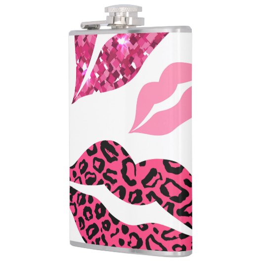 Glinsterende lippen: Leopard Mode Heupfles (Links)