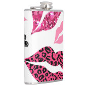 Glinsterende lippen: Leopard Mode Heupfles (Rechts)