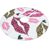 Glinsterende lippen: Leopard Mode Kerstboom Rok (Gekanteld)