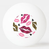 Glinsterende lippen: Leopard Mode Pingpongbal (Achterkant)