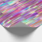 Glinsterende metaalachtige iriserende regenboog cadeaupapier (Hoek)